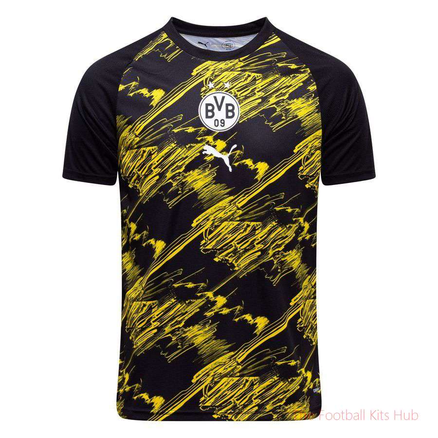 Dortmund Training T-Shirt Pre Match - PUMA Black/Faster Yellow