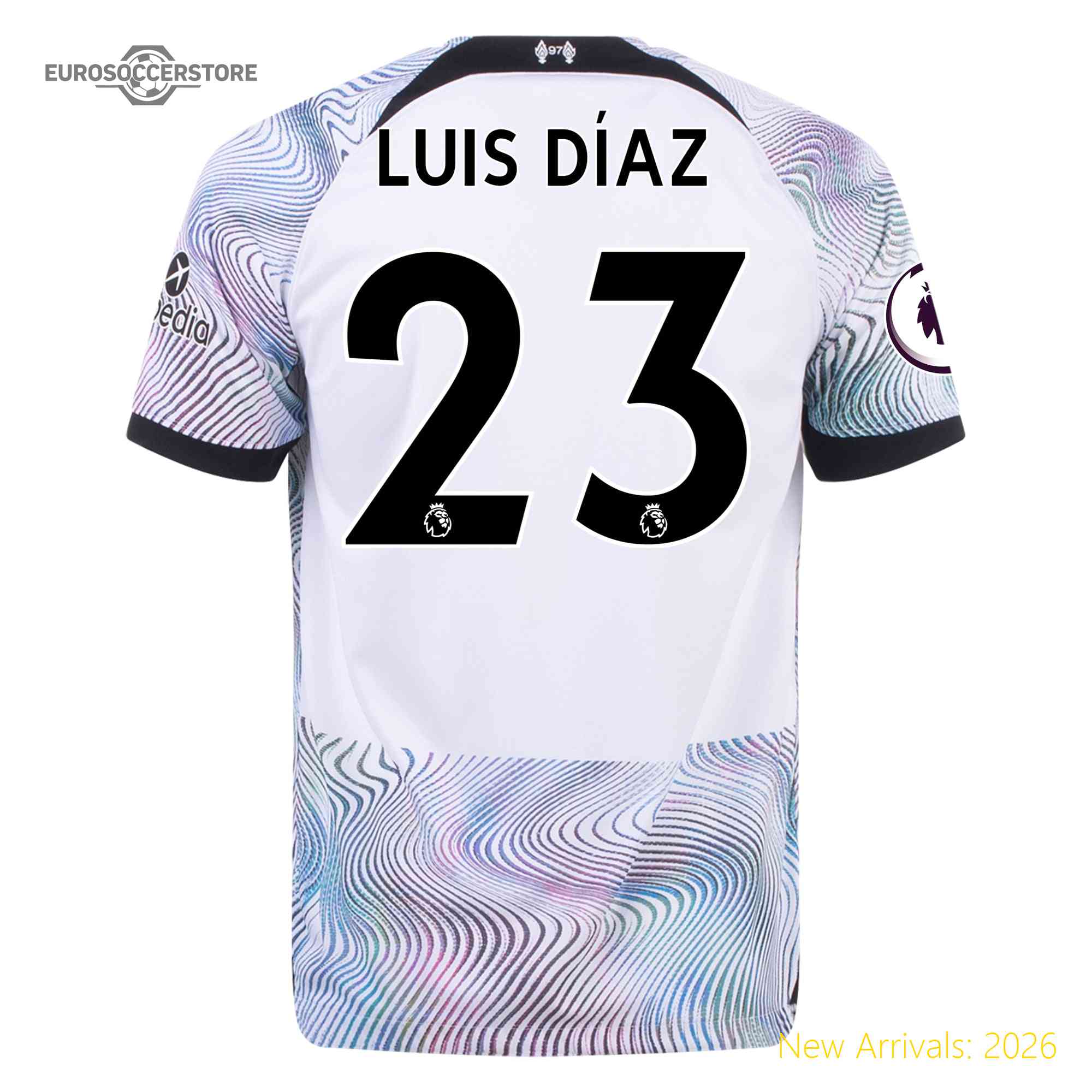 Men Liv Luis Diaz Liverpool Away Away Top-grade Jersey 2023