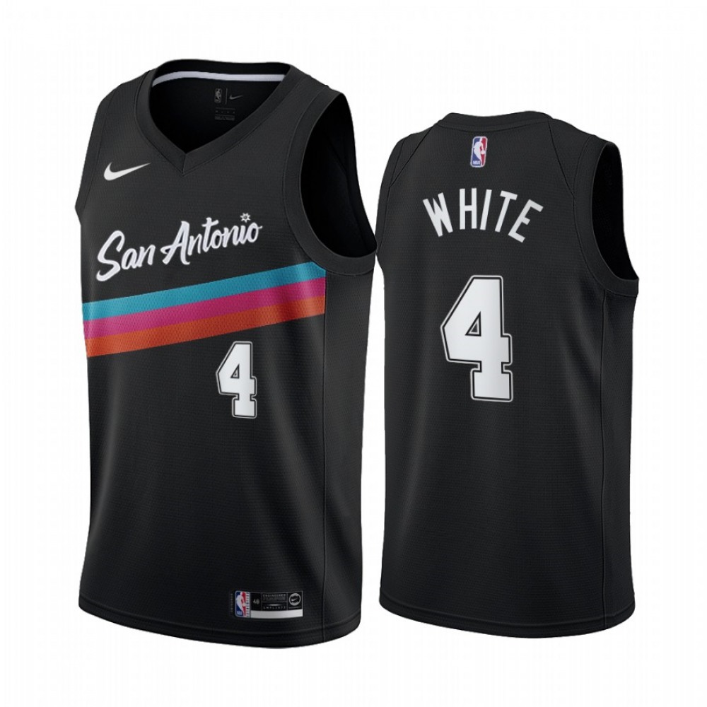 High-Quality Men's San Antonio Spurs #4 Derrick White Basketball Jersey