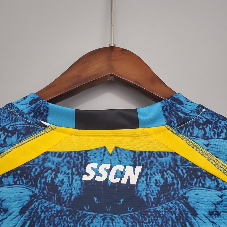 Premium Quality NAPOLI X MARCELO BURLON 2021 YELLOW SOCCER JERSEY