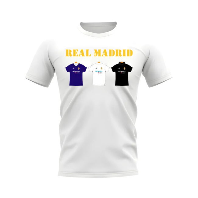 Real Madrid Retro T-shirt - Text 2002-2003 Shirt - (Men