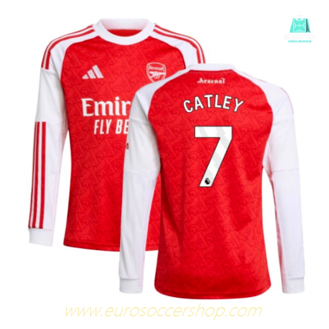 2025-2026 Arsenal Long Sleeve Home Shirt (Kids) (Catley 7)