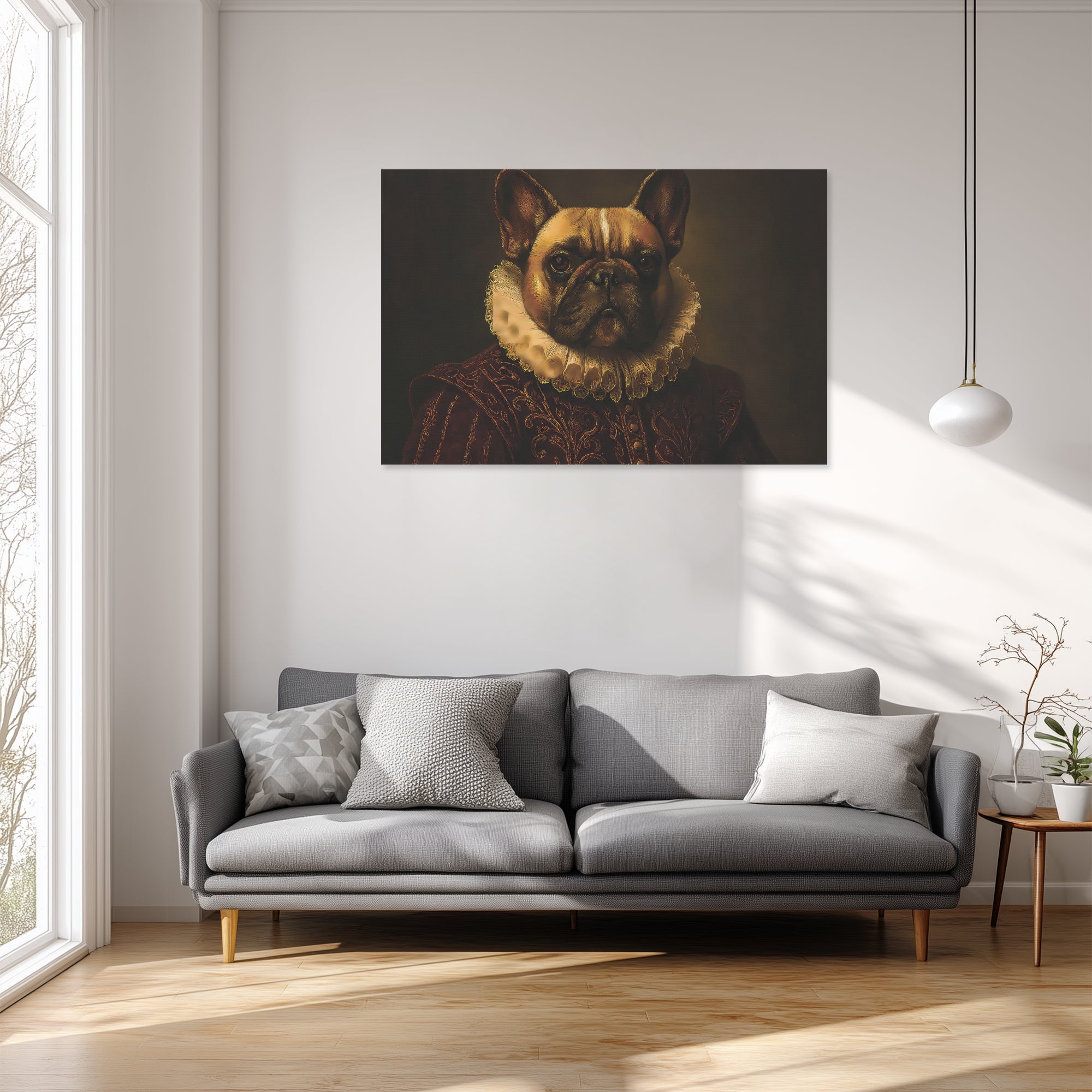 Jeff - Casual Adorable Frenchie Canvas Wall Art Frenchie Themed Wear