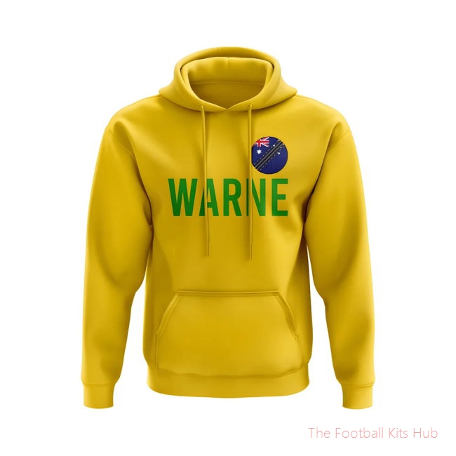 Shane Warne Australia Name Hoody (Yellow)