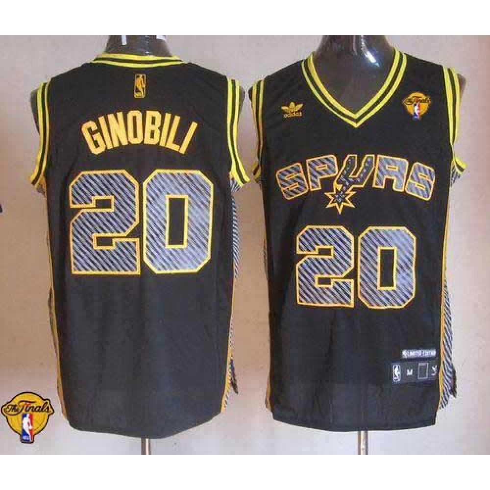 Game Day Classic Men's SAS #20 Manu Black Basketball Jersey