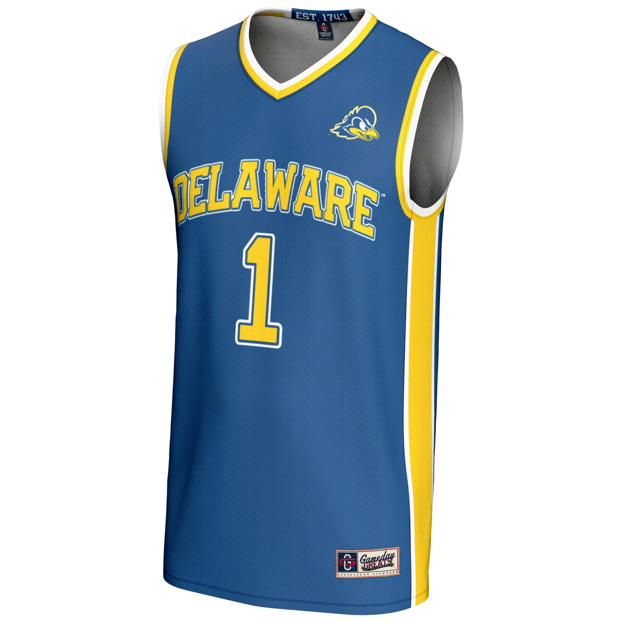 [DDG] Delaware Fightin' Blue Hens GameDay Greats Lightweight Basketball Jersey - Blue