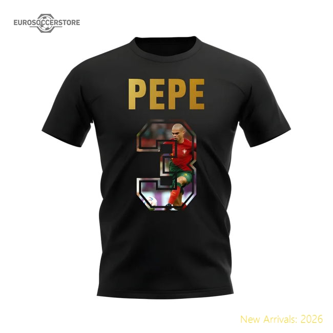 Xsb (3-4 Years) T-Shirt Pepe Name And Number Portugal Black