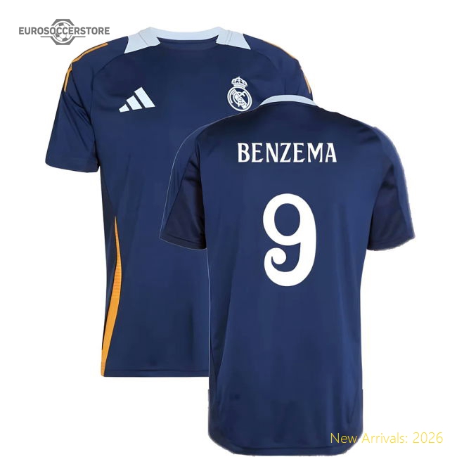 2024-2025 Real Madrid Training Jersey (navy) (benzema 9)