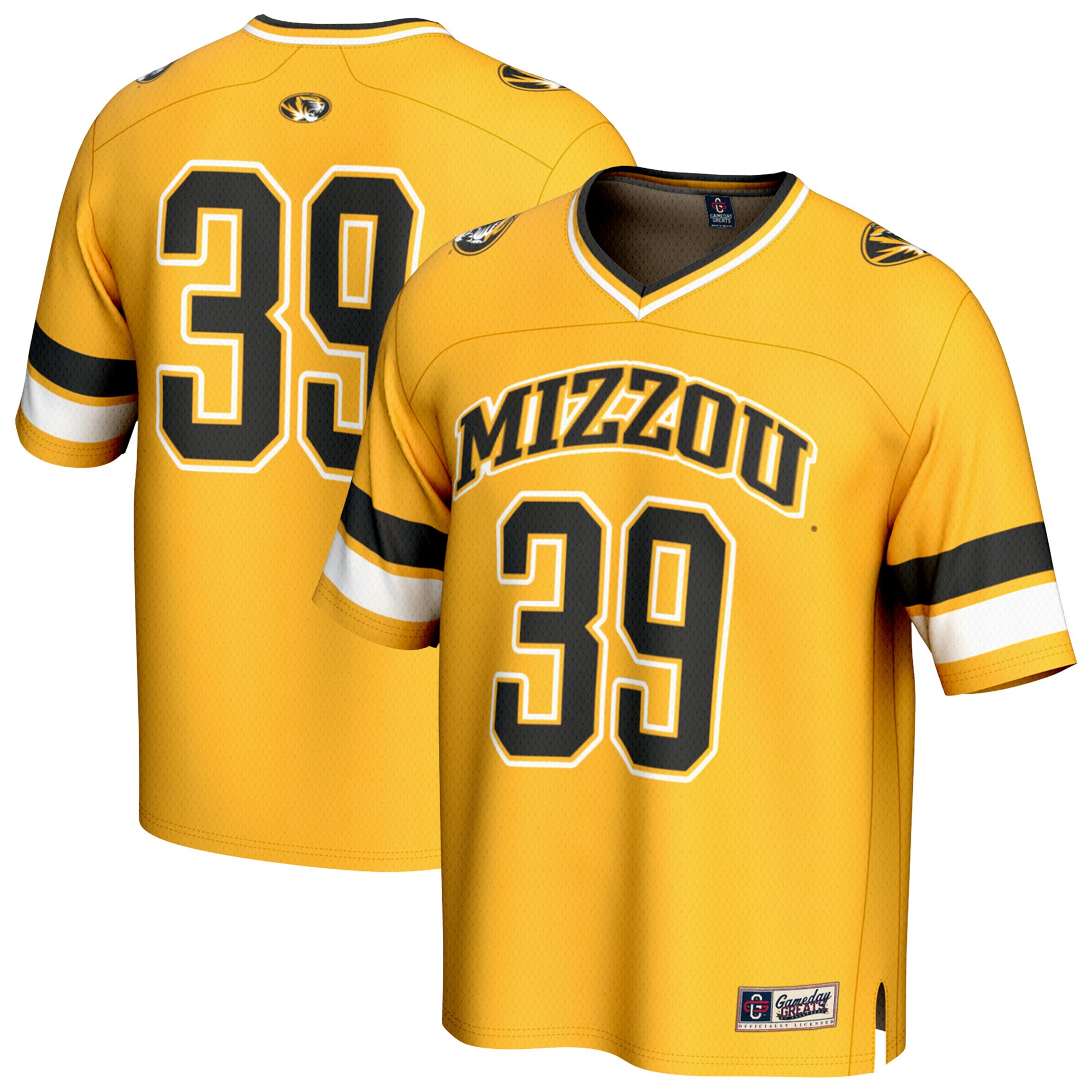 #39 Missouri Tigers GameDay Greats Youth Lightweight Collegiate Football Fashion Jersey - Gold