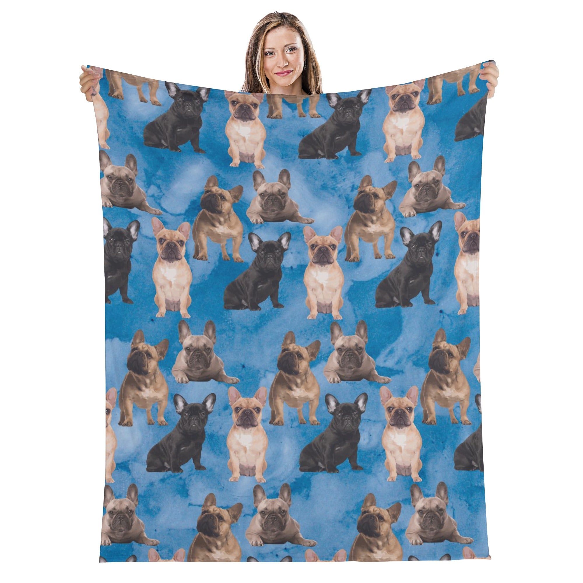 Everyday Cozy Frenchie-Fan Mac - Blanket for Everyday Wear Durable