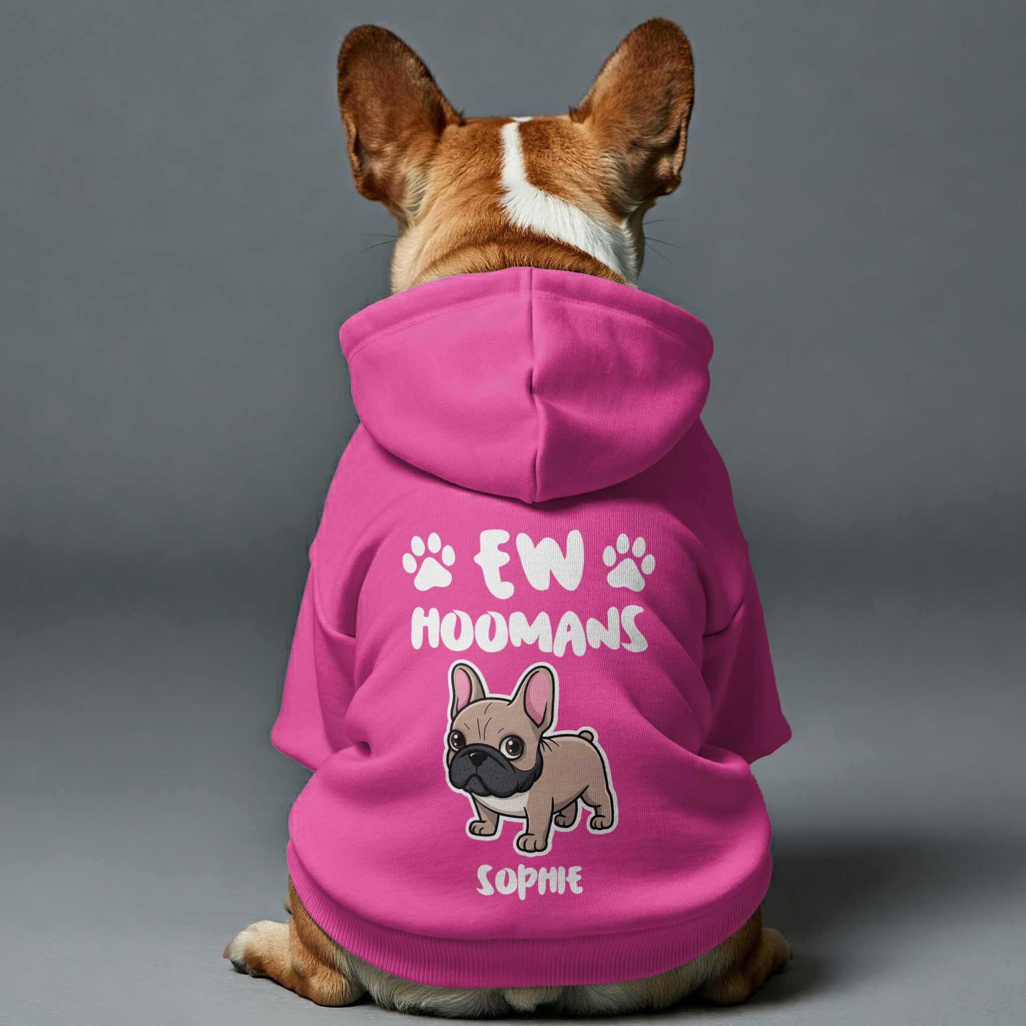 Stylish Personalized French Bulldog Hoodies With Funny Quotes And Cus...