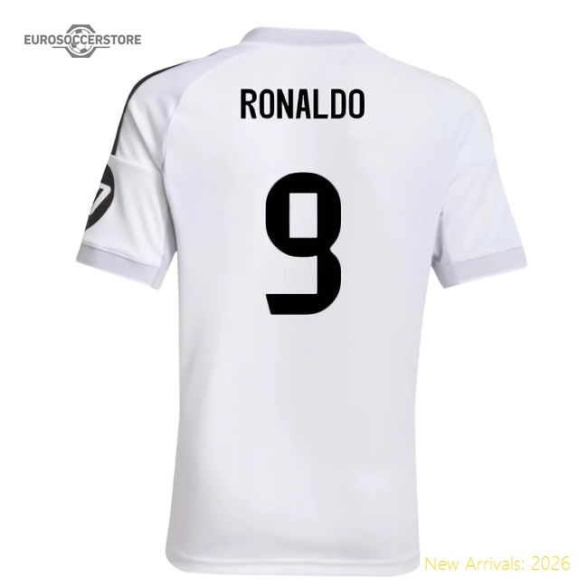 Trending 2025-2026 Real Madrid Home Shirt (Kids) (Ronaldo 9)