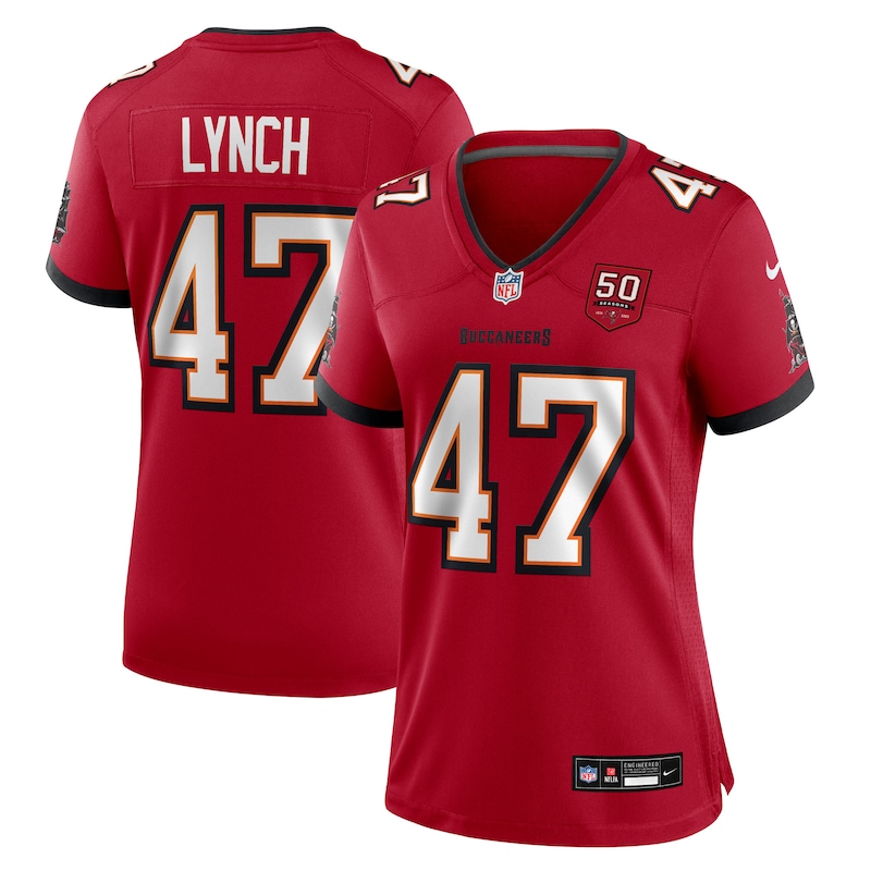 None John Lynch All-Pro TB Buccaneers Genuine Jersey Game Day Wear