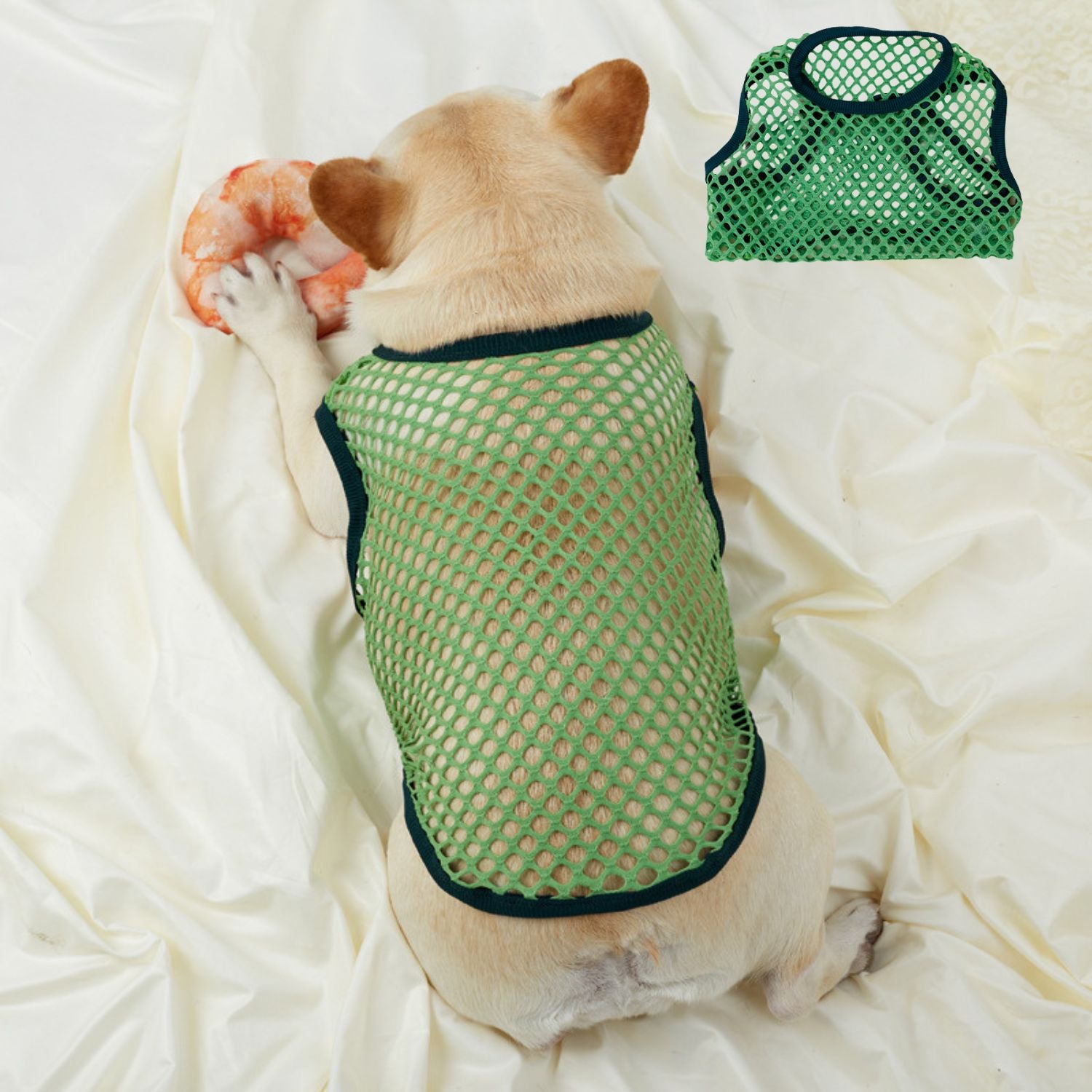 French Bulldog Summer Clothes – Thin Hollow Mesh Vest for Small Dogs