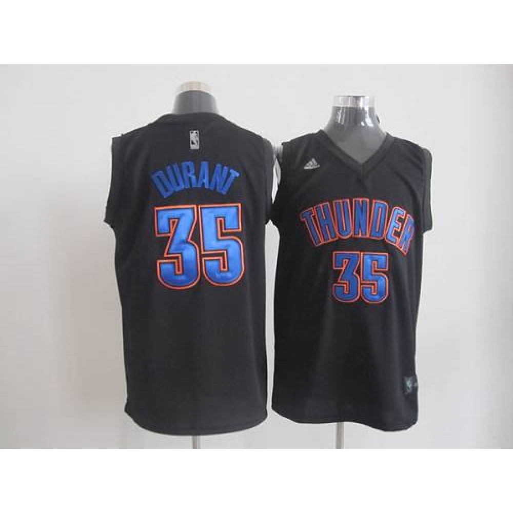 Performance Exclusive Men's OKC #35 Kevin Black Basketball Jersey
