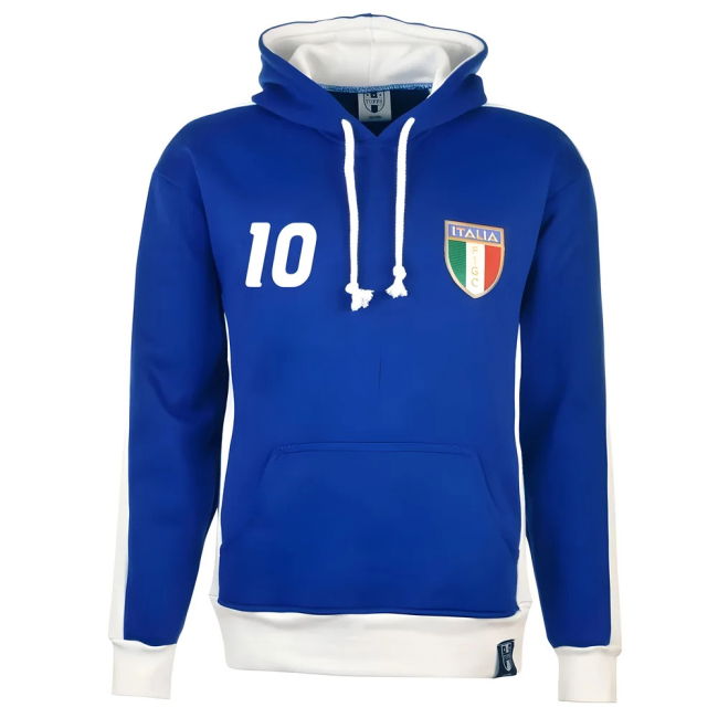 Italy Number 10 Retro Hoodie Oranje Netherlands Worldcup