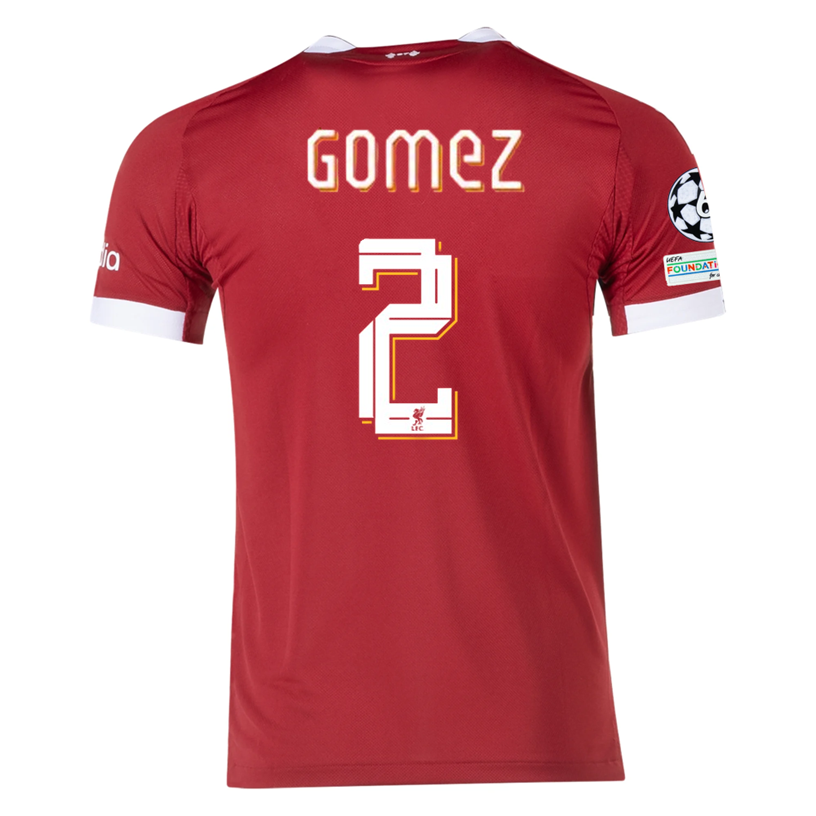 Liverpool Gomez 2025-2026 UCL Home Jersey – Authentic Shirt