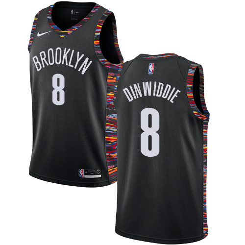 Nets Black Brooklyn Nets #8 Nike Jersey - NBA Fan Apparel