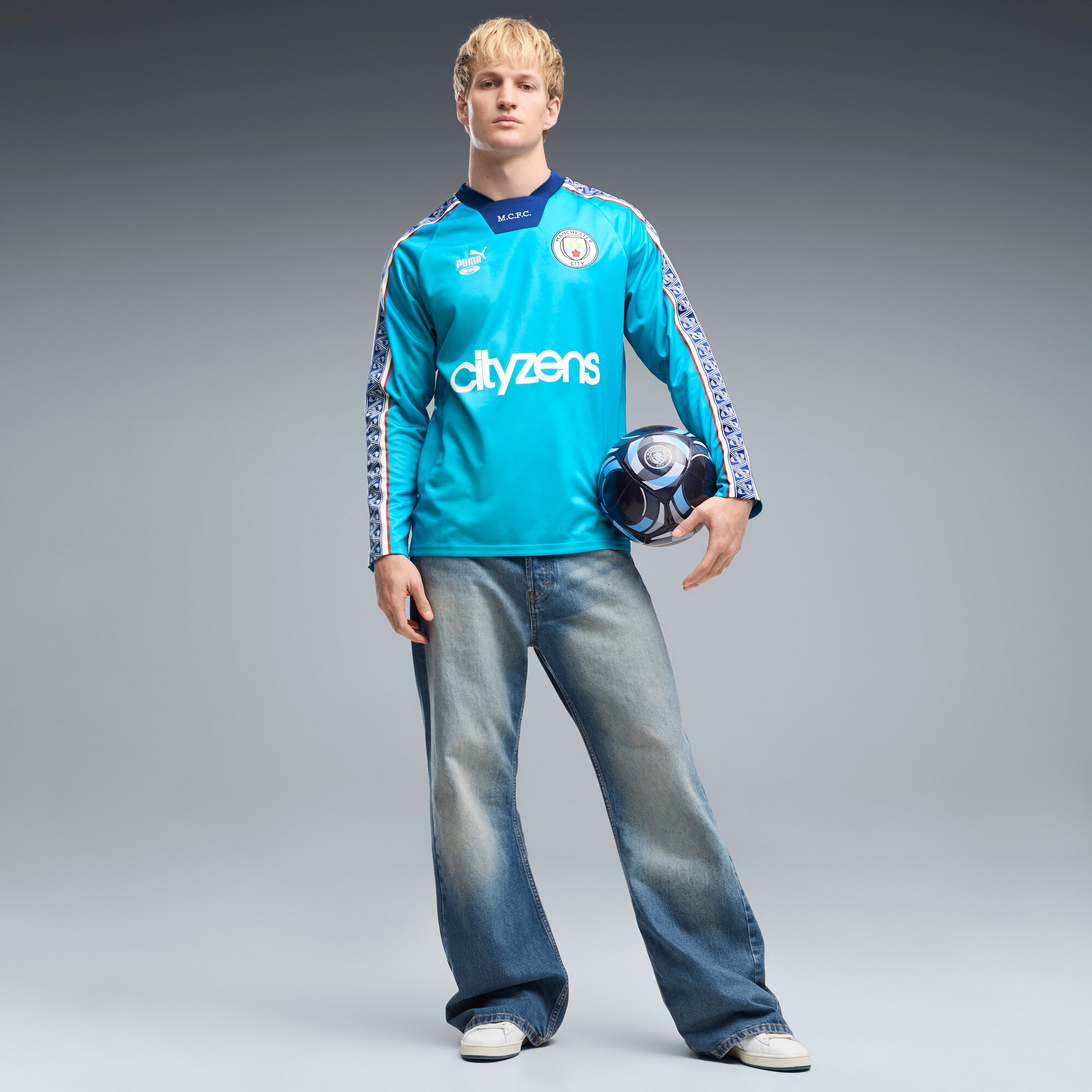 [SJH] Manchester City 2026/27 King Long Sleeve Fashion Jersey - Sky Blue