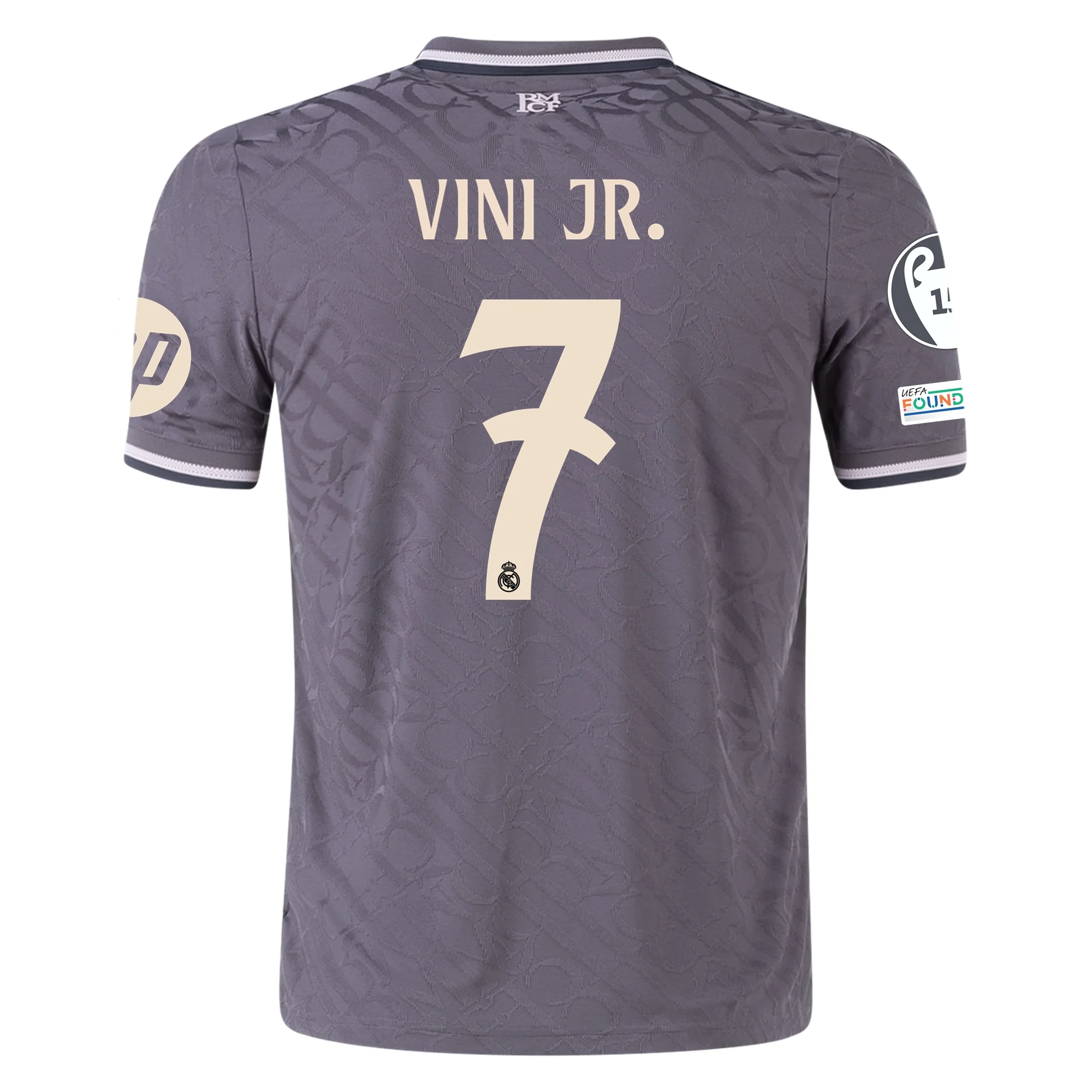 Buy Vini Jr. Real Madrid Authentic Third Soccer Jersey 24/25 Champions League Charcoal