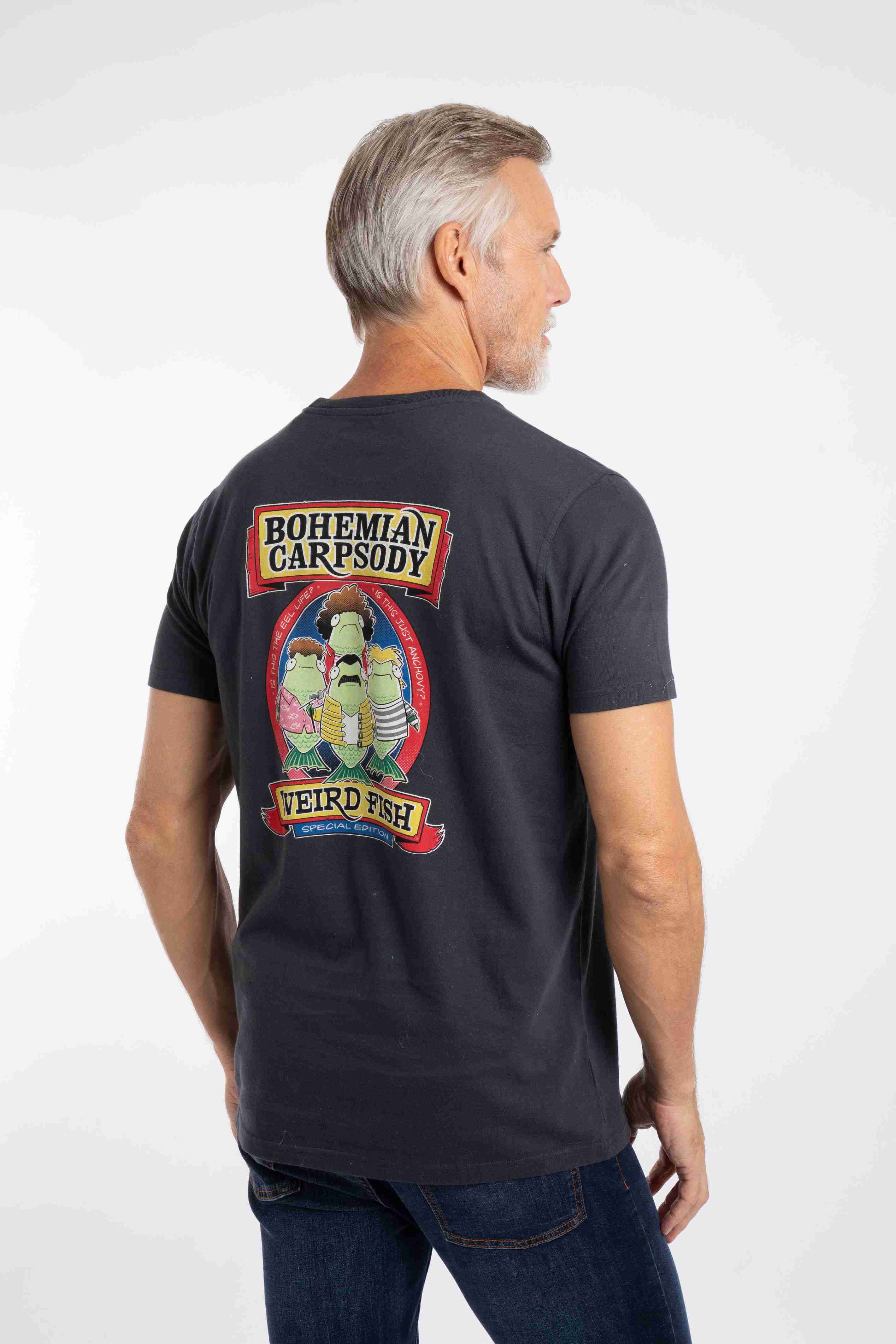Bohemian Carpsody Back Print Angling Trust Artist T-Shirt Navy