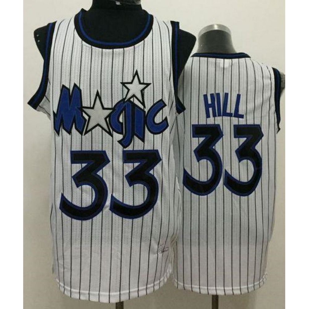 Magic #33 Grant Hill White Throwback Stitched NBA Jersey