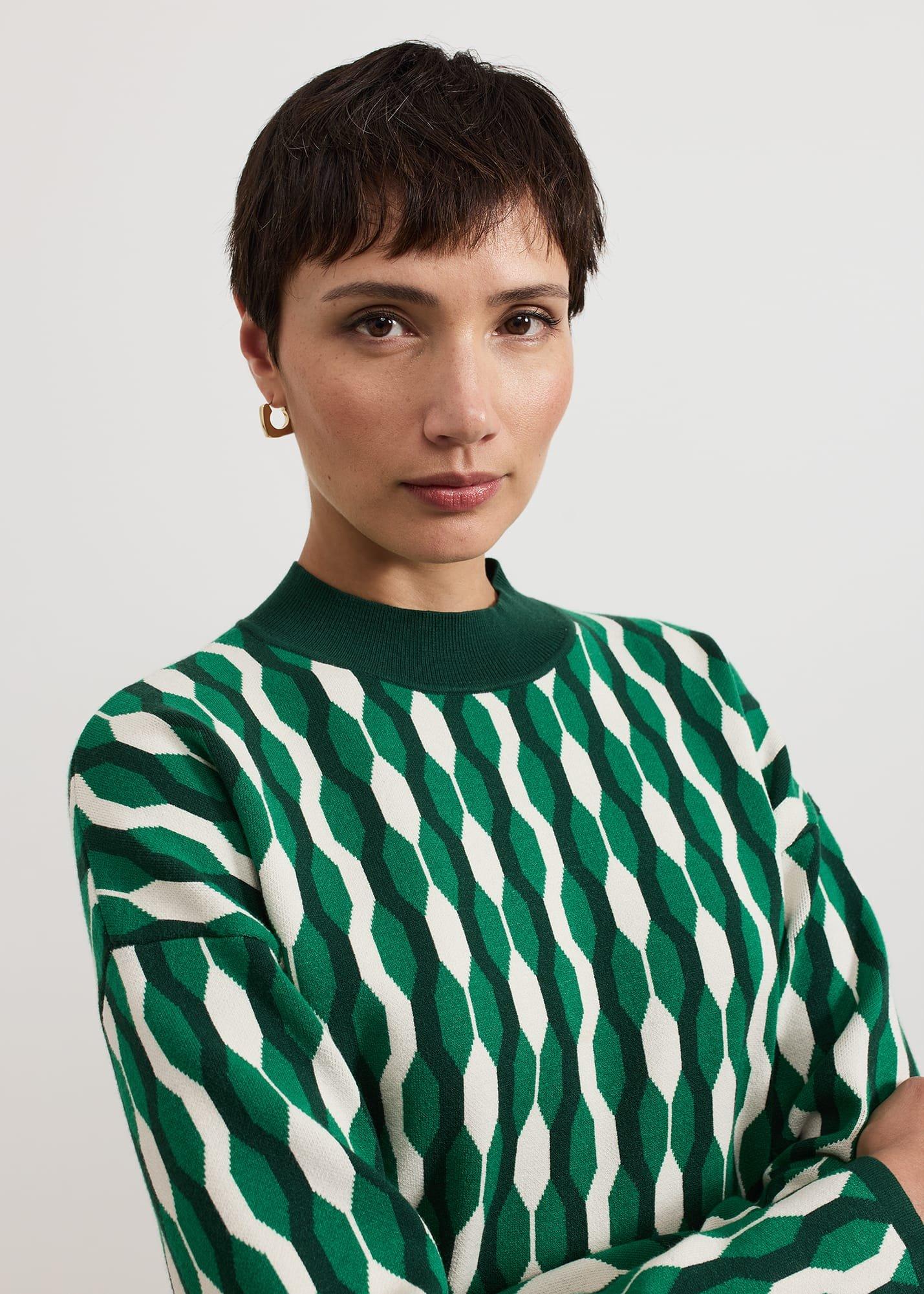 Payton Geo Jacquard Knit Top