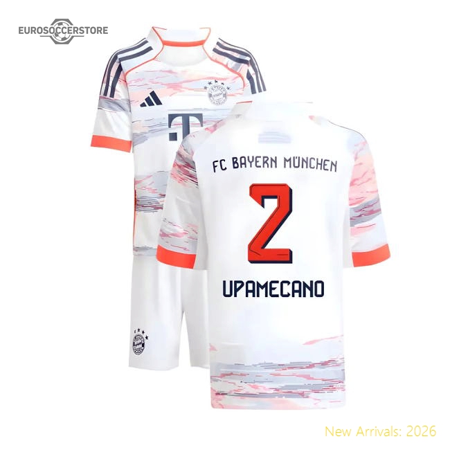 High-Quality 2025-2026 Bayern Munich Away Mini Kit (Upamecano 2)