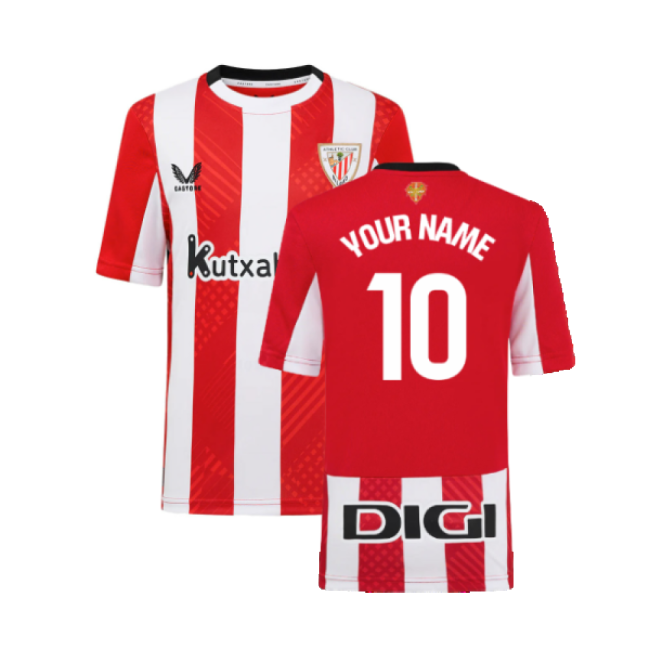 Trending 2024-2025 Athletic Bilbao Home Shirt (Kids) (Your Name)