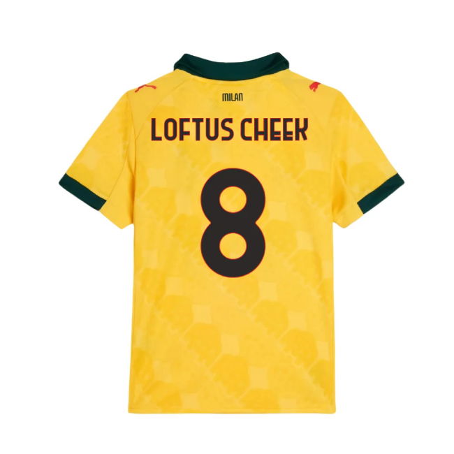Fan Gear Acm Ac Milan Third Shirt Kids Loftus Cheek #8 Top Tier Mo...