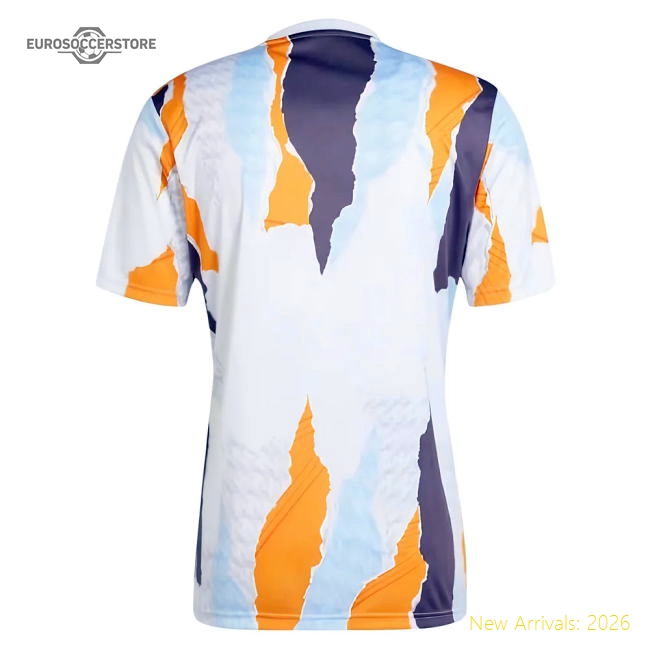 2024-2025 Real Madrid Pre-match Shirt (whitecrew Orange)