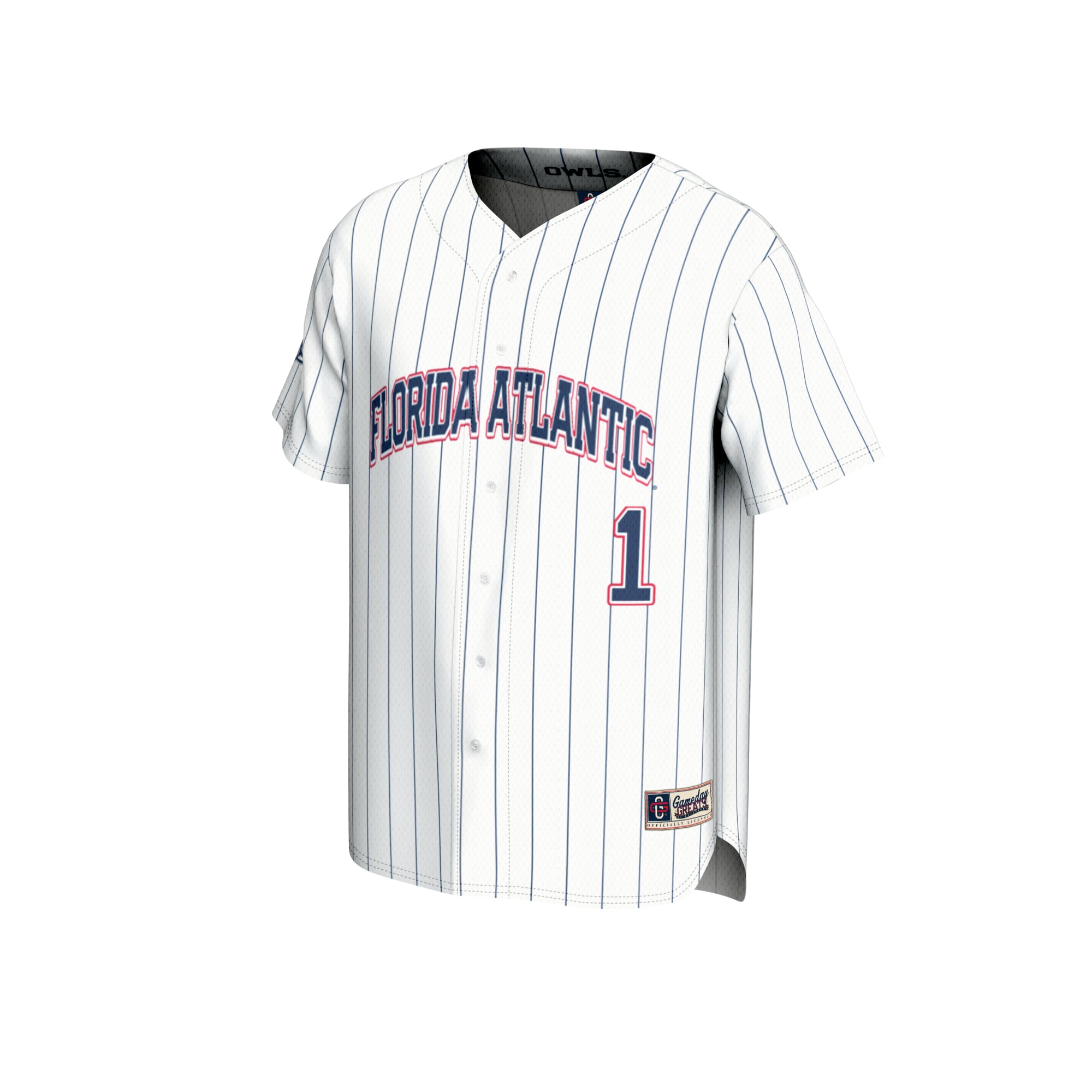 #1 Florida Atlantic Owls GameDay Greats Youth Collegiate Baseball Fashion Jersey - White
