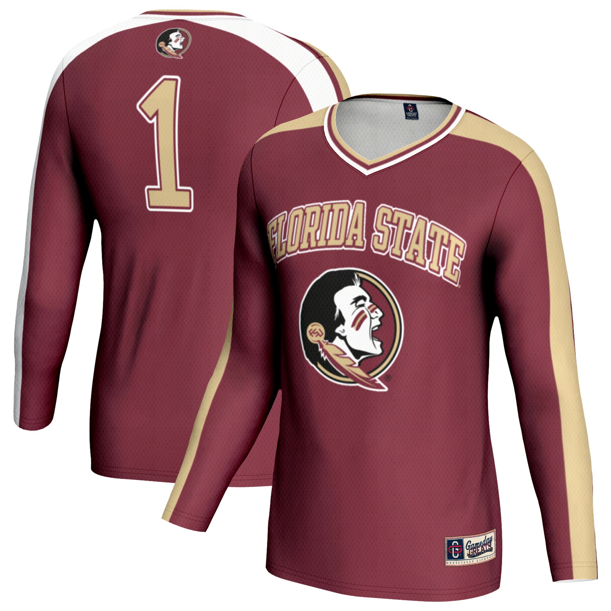 [DDG] Florida State Seminoles GameDay Greats Youth Women's Volleyball Lightweight Fashion Jersey - Garnet