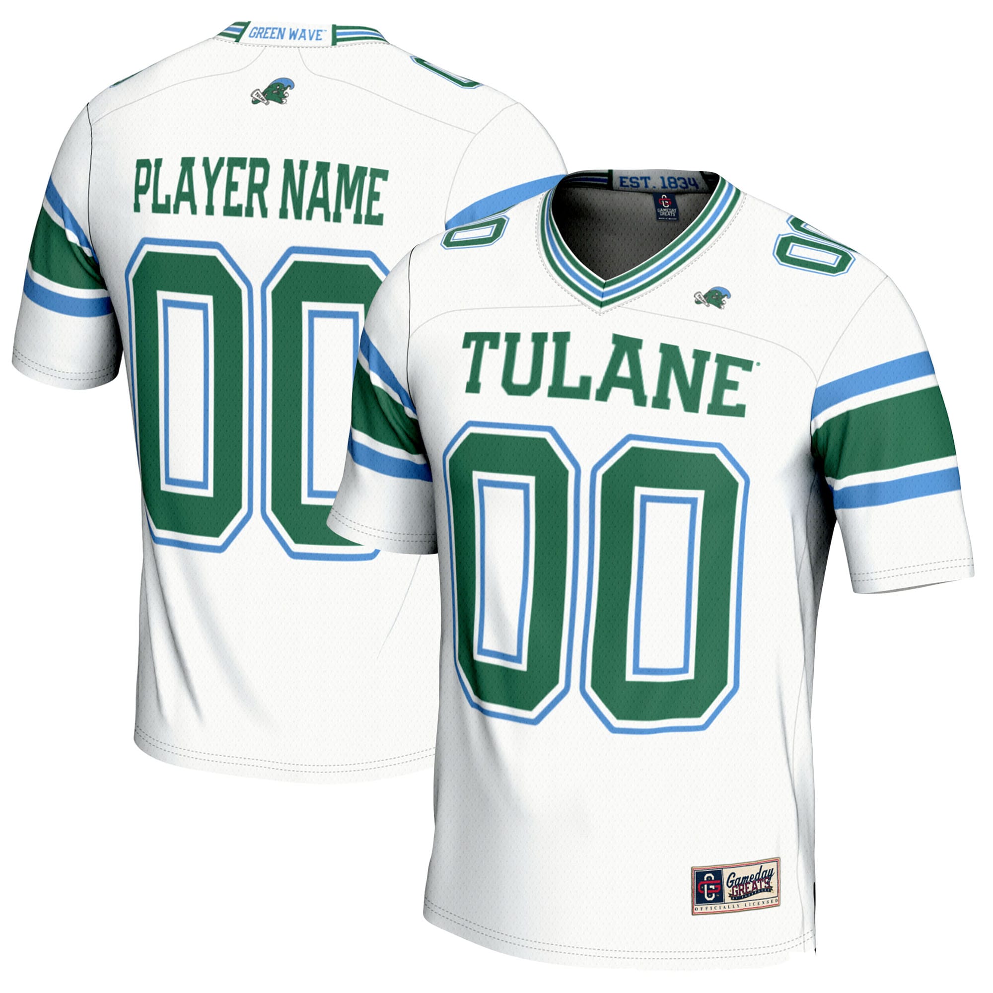 Tulane Green Wave GameDay Greats Youth NIL Pick-A-Player 2026 Season Football Jersey - White