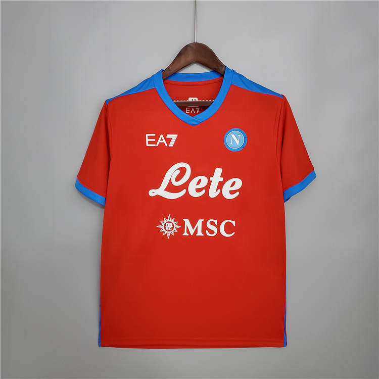 Napoli 21-22 Away Red Soccer Jersey Football Shirt - Official Replica