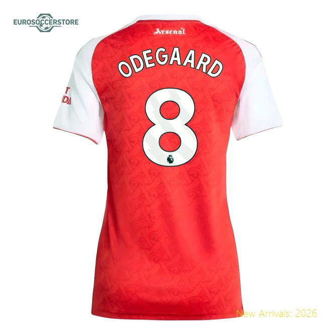 Elegant Womens Arsenal Odegaard Jersey 2025-2026 Lightweight