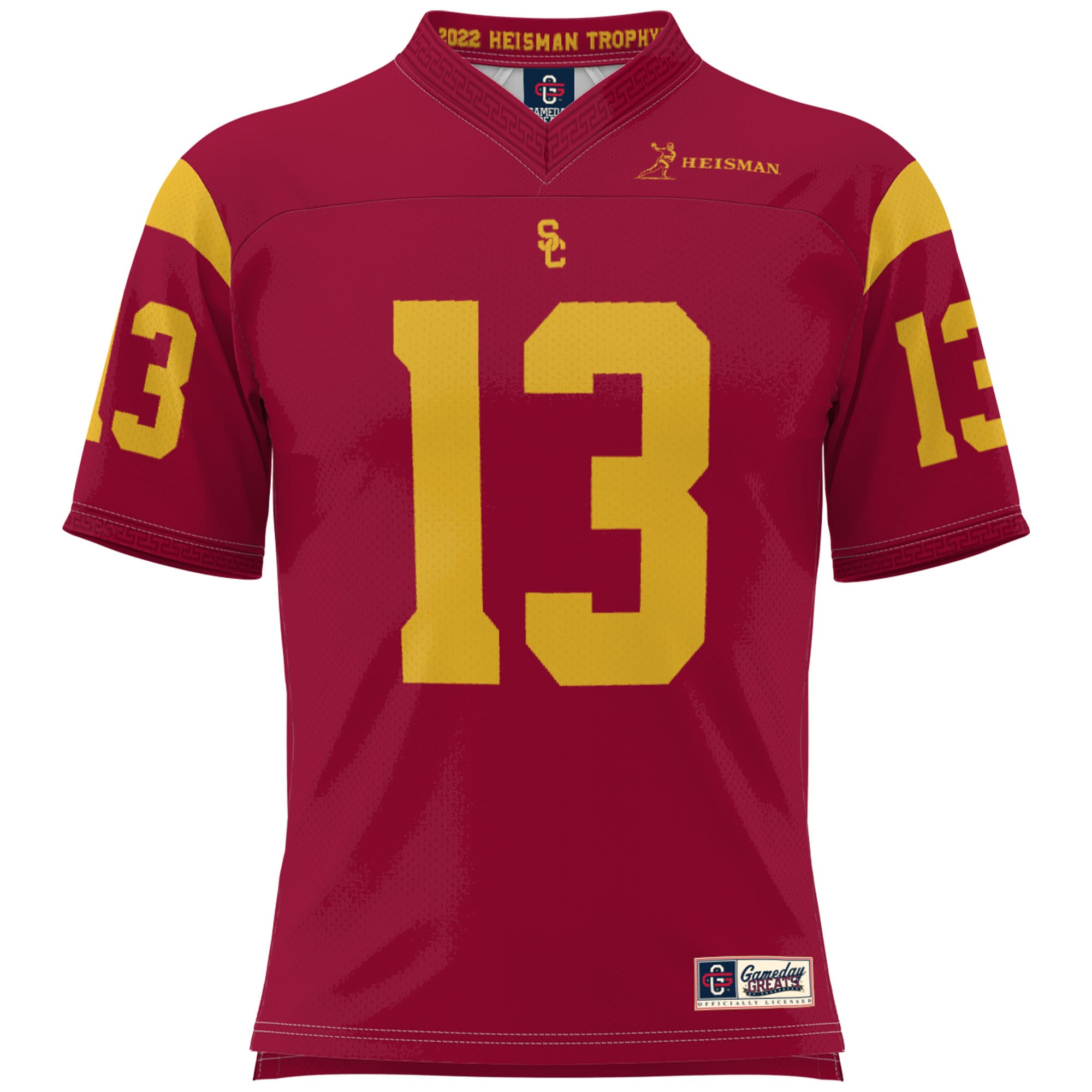 [DDG] Caleb Williams USC Trojans GameDay Greats Youth Heisman Memorial Jersey Lightweight- - Cardinal