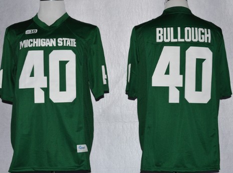 Men's None Green 2013 premium Max Bullough #40 embroidered Jersey