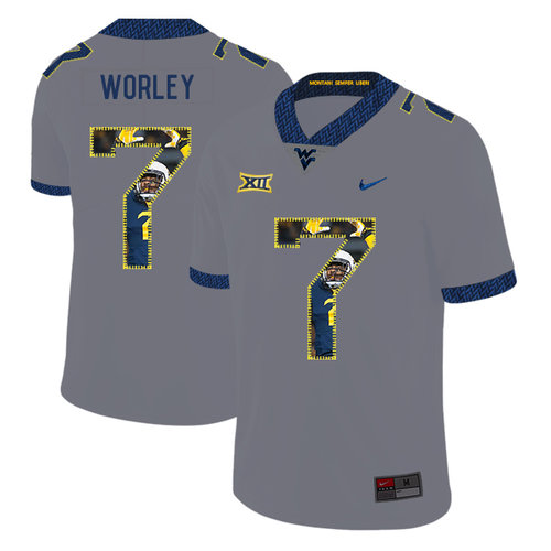 Men's None Gray 2024 official licensed Daryl Worley #7 replica Jersey