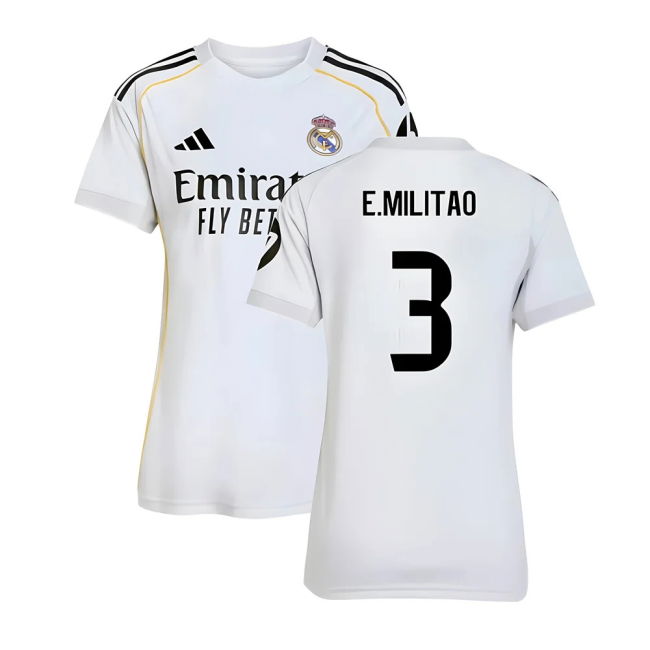 Real Madrid Soccer Club Sleek Home Match Shirt (Womens)