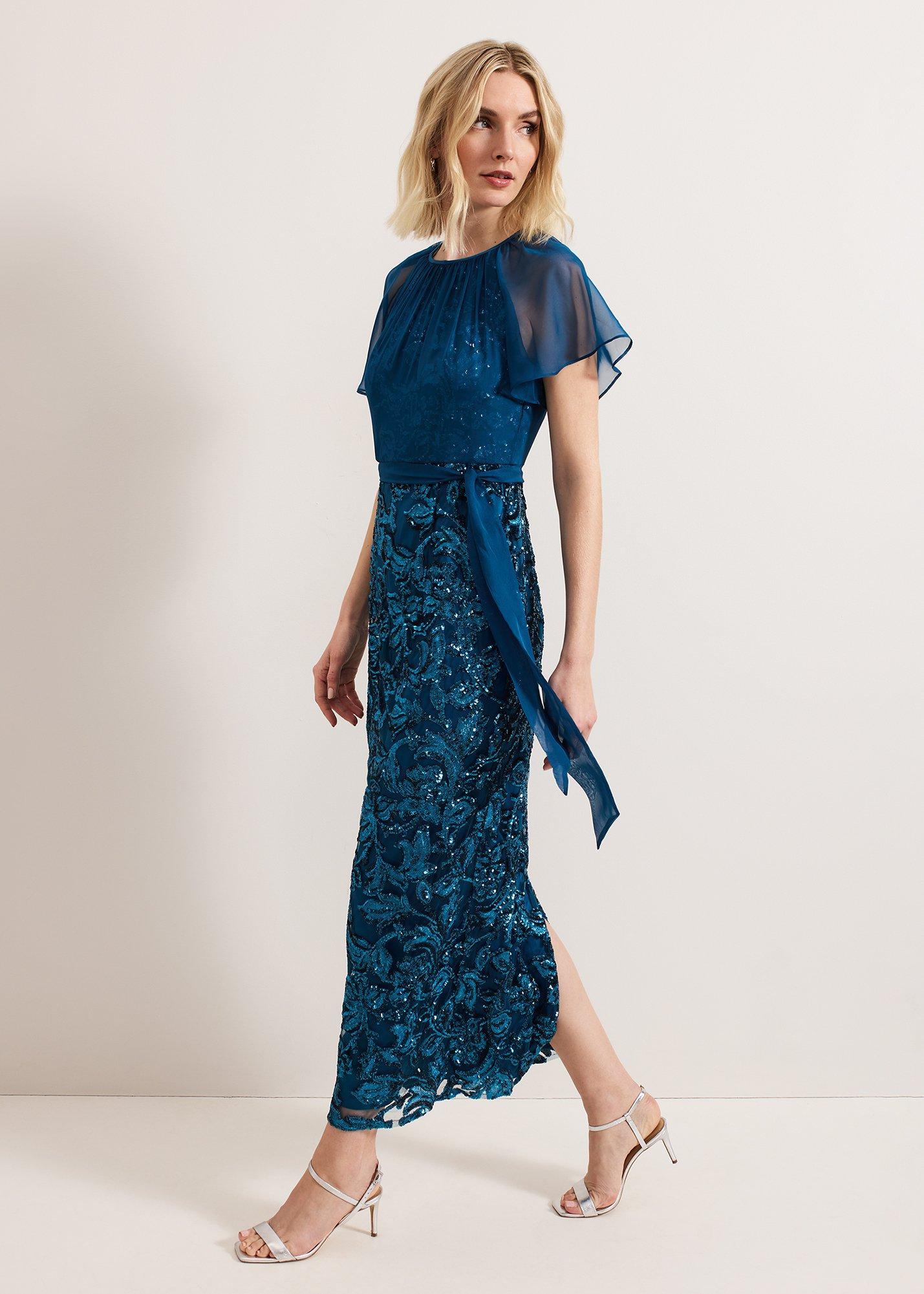Talia Sequin Overlay Maxi Dress