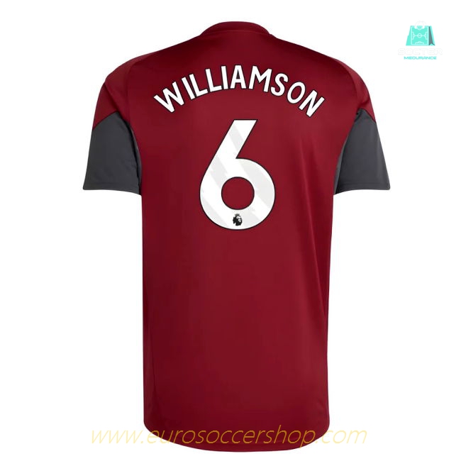 2025-2026 Arsenal EU Training Jersey (Burgundy) (Williamson 6)