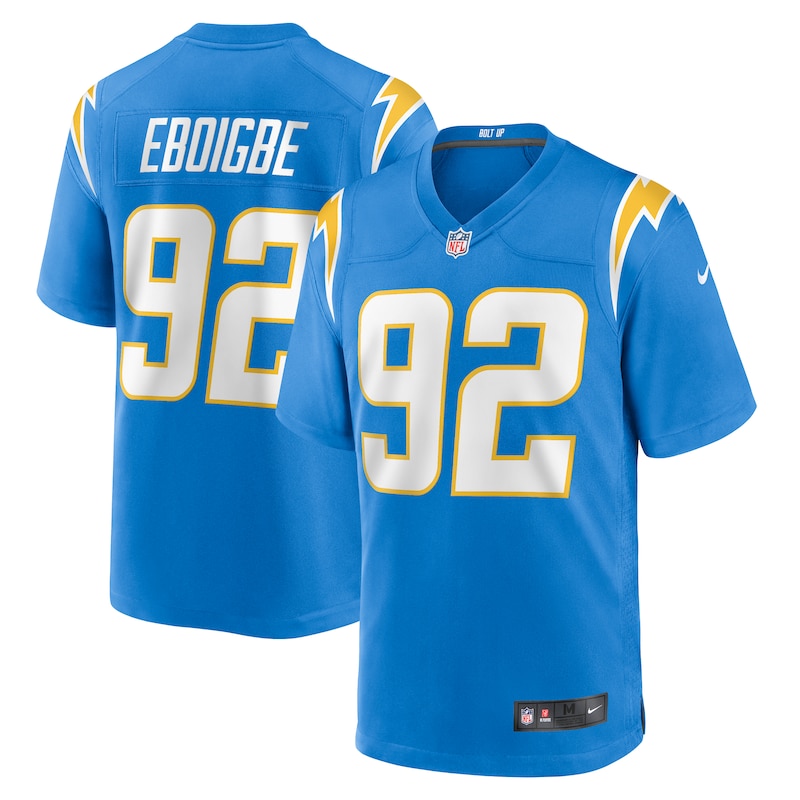 None Justin Eboigbe Team Captain LA Chargers Officially Licensed Je...
