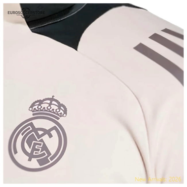 High-Quality 2024-2025 Real Madrid Eu Training Top (Putty Mauve)