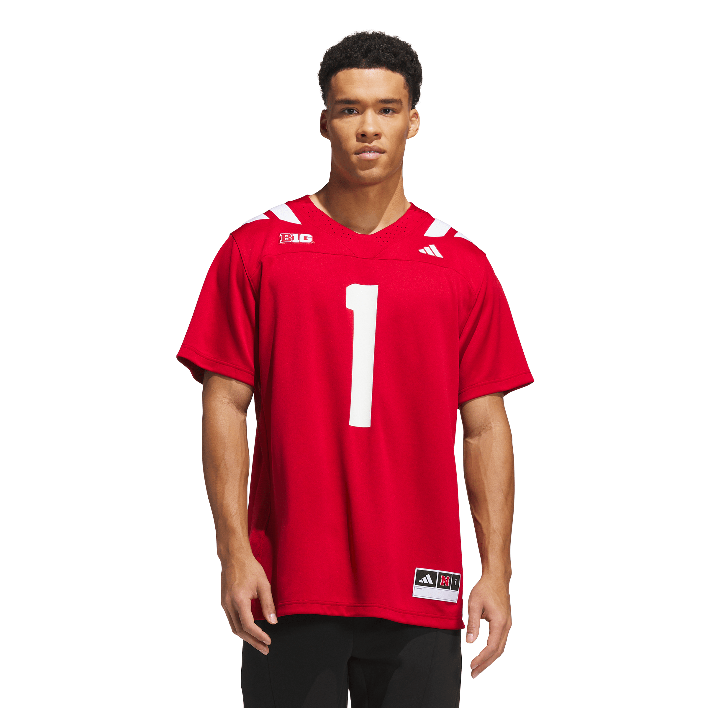 #1 Nebraska Huskers adidas Home Premier Jersey - Scarlet