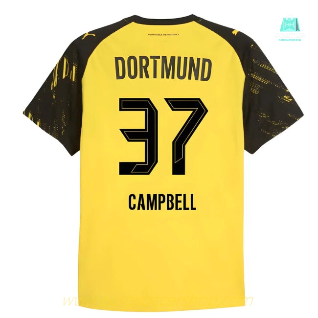 2025-2026 Borussia Dortmund Authentic Home Shirt (Campbell 37)