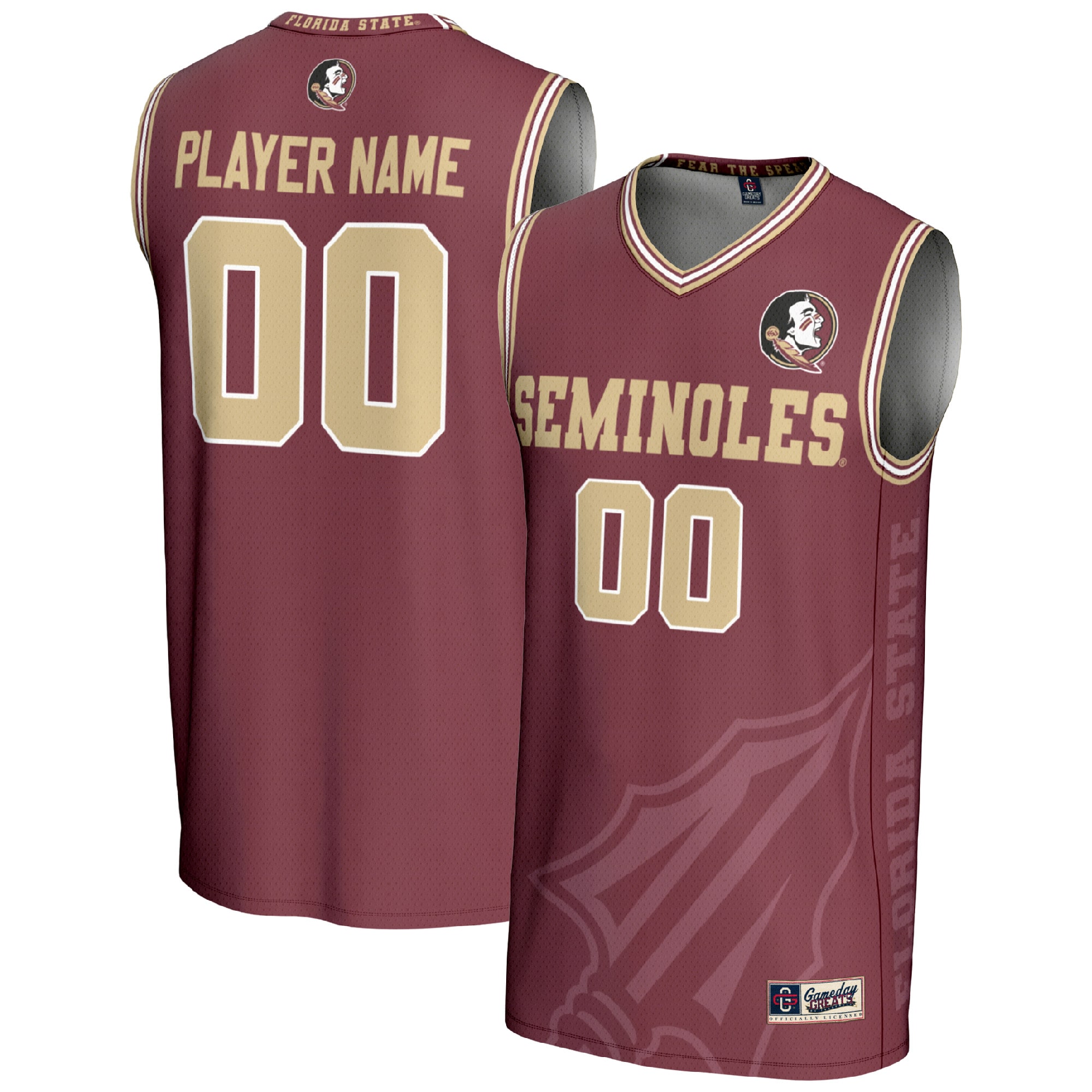 [NJP] Florida State Seminoles GameDay Greats Youth NIL Pick-A-Player Women's Basketball Lightweight Icon Print Jersey - Garnet