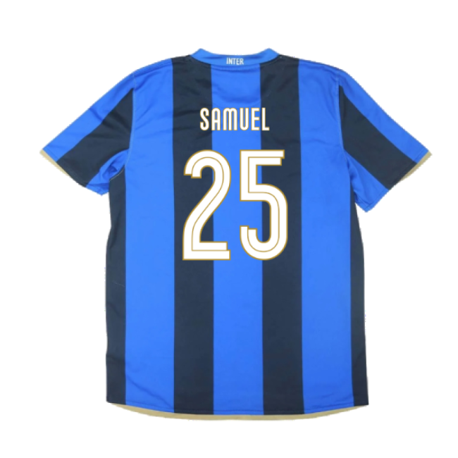 Top-grade Inter Milan 2008-09 Home Shirt ((excellent) S) (samuel 25)