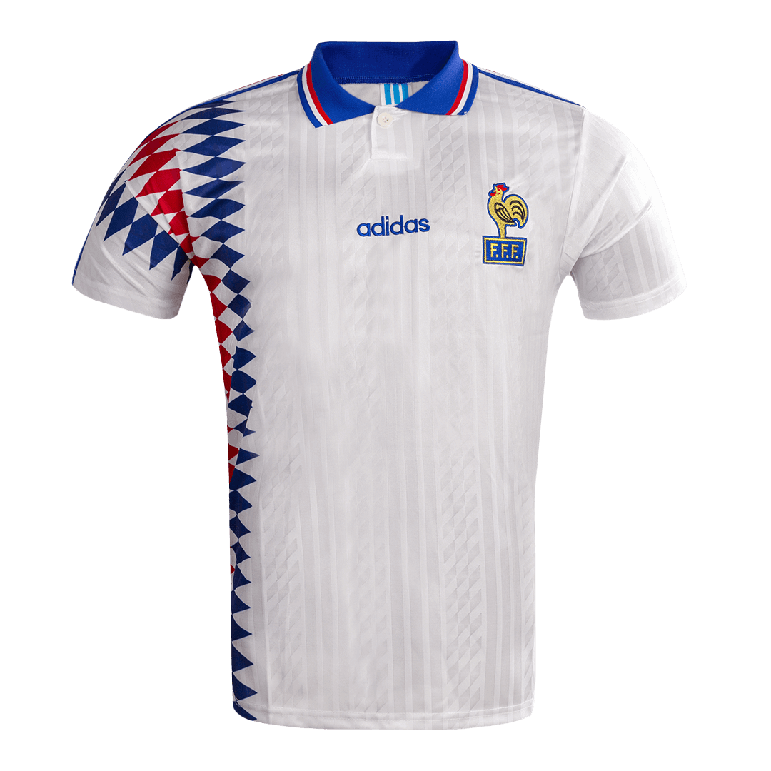 Retro 1994 France Away  Soccer Jersey Authentic Kit