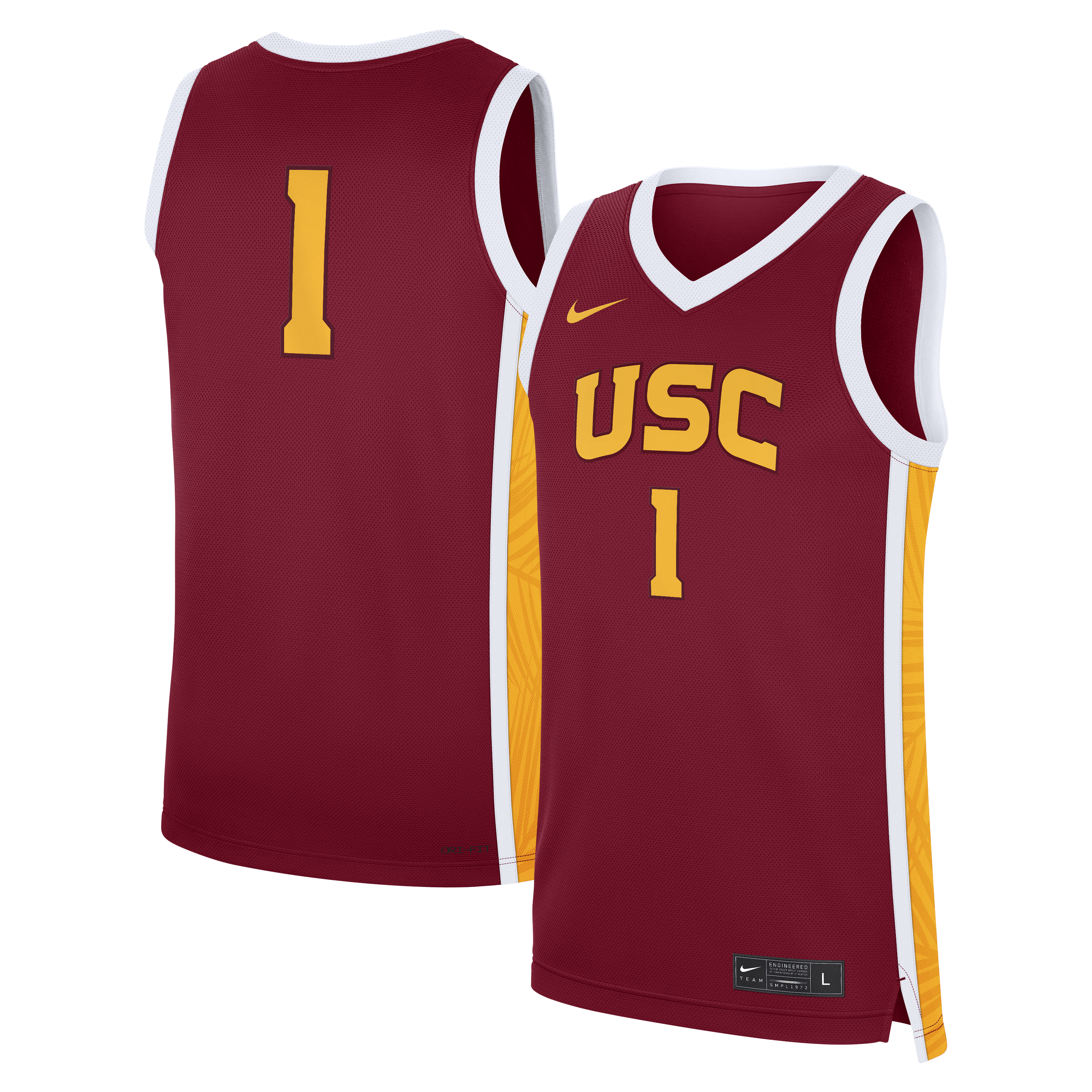 [NJP] Youth USC Trojans Road Replica Basketball Jersey - Cardinal